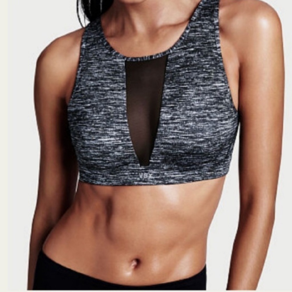 Victoria’s Secret VSX Sport High Neck Mesh Body-Wick Racerback Sports Bra XS